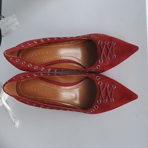 Coach Vero CUOIO Cherry Velvet Heels, US Women's size 7.5